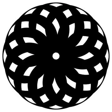 Circular geometric decorative pattern. Abstract round element Stock Illustration