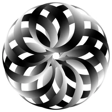 Circular geometric decorative pattern. Abstract round element Illustrazione stock