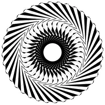 Circular geometric element. Rotating shapes, forms abstract illustration. Ilustración de archivo
