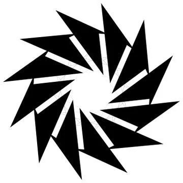 Circular geometric element. Rotating shapes, forms abstract illustration. Ilustración de archivo