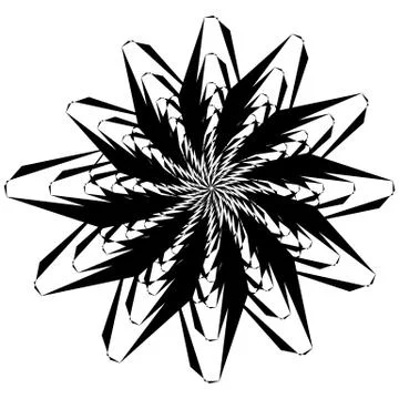 Circular geometric element. Rotating shapes, forms abstract illustration. Ilustración de archivo