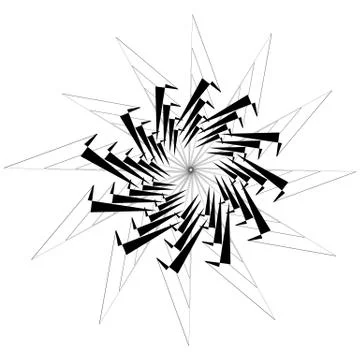 Circular geometric element. Rotating shapes, forms abstract illustration. Ilustración de archivo