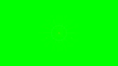 A circular geometric flower pattern centered on a vibrant green background Stock Footage 340903364