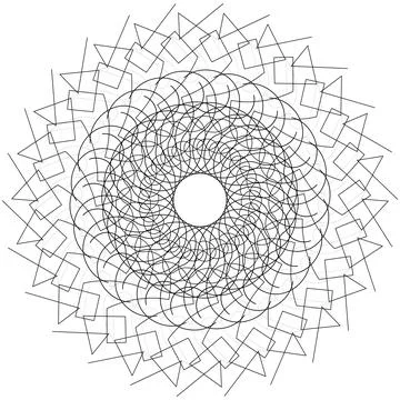 Circular geometric pattern that governs the truth Stock-Illustration