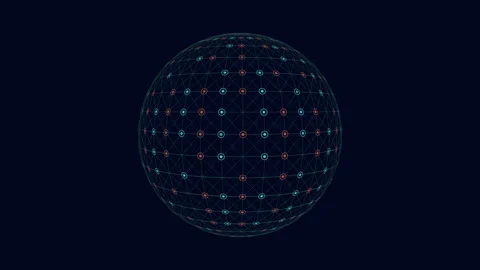 Circular geometric pattern with lines and circles in repetition Stock-Footage 279584510