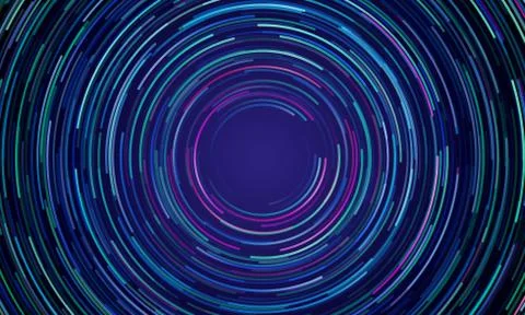 Circular geometric vortex light motion background Stock-Illustration