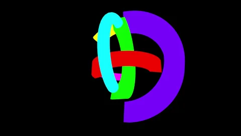 Circular Geometry. Abstract 2K motion graphics background with fluid transformin Stock-Footage 336030272