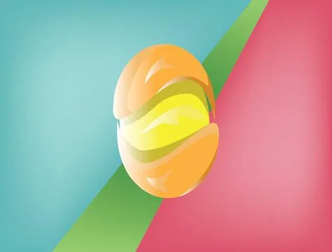 Circular glossy objects on colorful backdrop Stock Illustration