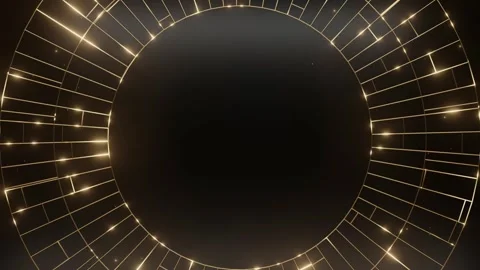 Circular gold luxury background with copy space 스톡 동영상 300245659
