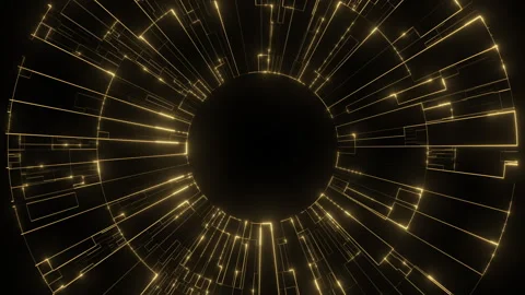 Circular gold luxury background with copy space Stock Footage 337625800