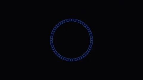 Circular golden chain pattern on a black background with Stock Footage 338193074