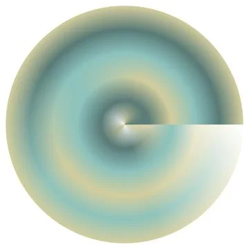 A circular gradient blends from soft teal and pale yellow towards a bright,.. Illustrazione stock