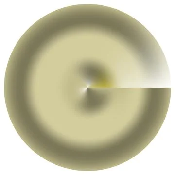 A circular gradient with soft olive and pale yellow tones, radiating from a.. Ilustração Stock