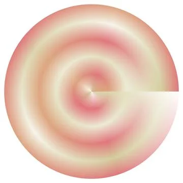 A circular gradient of soft pink and pale yellow hues swirling inward towar.. Stock Illustration