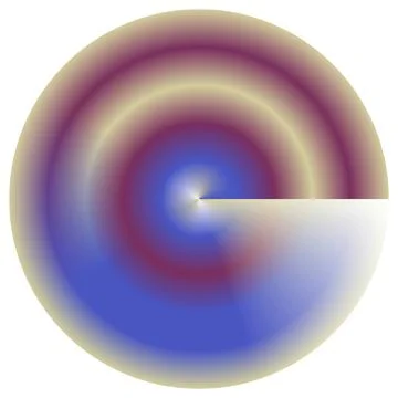 A circular gradient with a vibrant blue center radiating outwards to shades.. Ilustração Stock