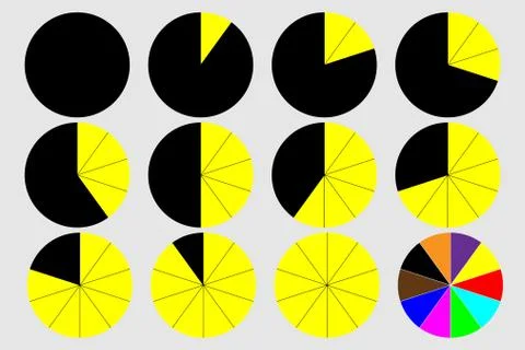 Circular graph - vector Illustrazione stock