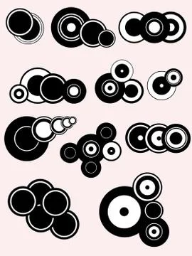Circular graphic elements  Stock-Illustration