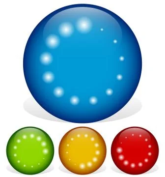 Circular graphics rotated at 45 degrees - Preloader, buffer shapes or progres Stock Illustration