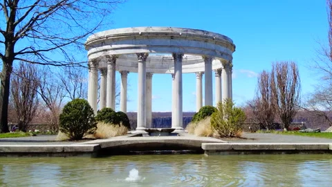 Circular Greek Columns. Temple of the sky. Stock Footage 197339059