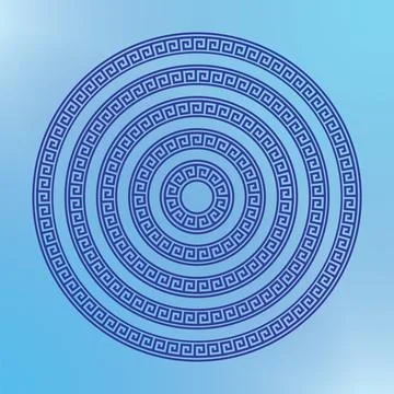 Circular Greek Pattern EPS Vector Illustrazione stock