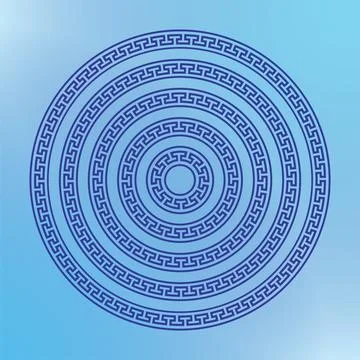 Circular Greek Pattern EPS Vector Stock Illustration
