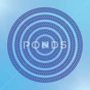 Circular Greek Pattern EPS Vector Stock-Illustration