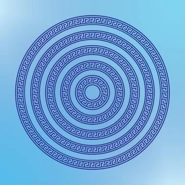 Circular Greek Pattern EPS Vector Stock Illustration