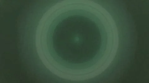 Circular Green Light Concentric Rings in Dim Tunnel Stock Footage 327606292