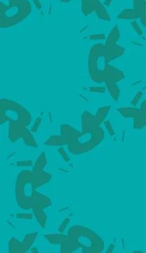 Circular Green Shapes Pattern Illustrazione stock
