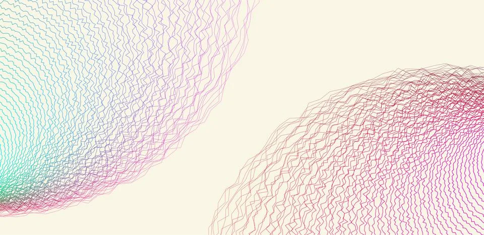 Circular grid pattern. background with dynamic gradient waves Stock Illustration