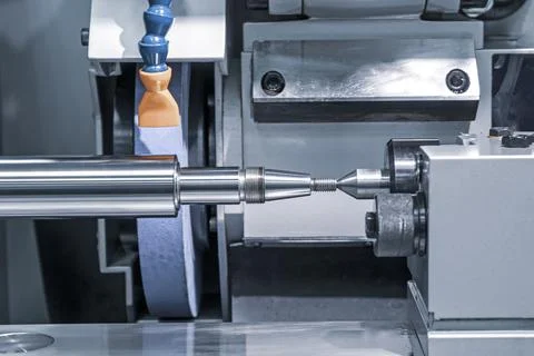 Circular grinding machine precision working metal machinery. Stock Photos