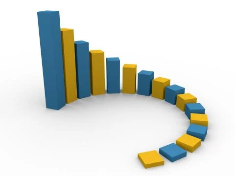 Circular growth bars Stock Illustration