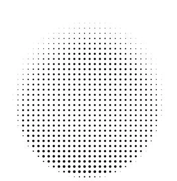 Circular Halftone Dot Pattern Abstract Stock Illustration