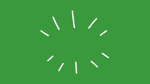 Circular Hand Drawn Cartoon Speed Lines Animation on Green Screen Background Stock Footage 339335154