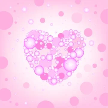 Circular heart effects background Stock Illustration