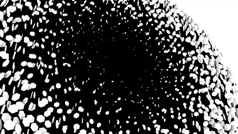 Circular hexagon pattern transition mask Stock Footage 129653774