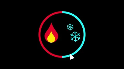 Circular Hot Cold Dial Stock Footage 335591709
