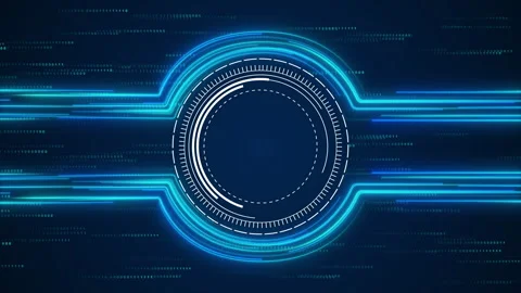 Circular hud with binary code glowing line data Stock-Footage 347190473