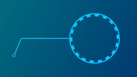Circular HUD Element with Callout Line Video stock 317065102