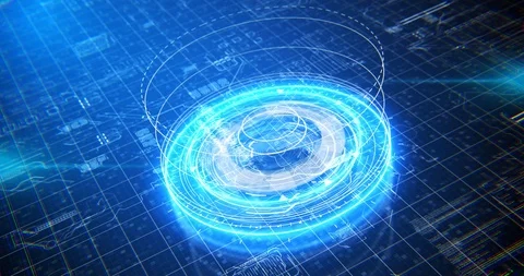 Circular HUD Logo Reveal 스톡 After Effects