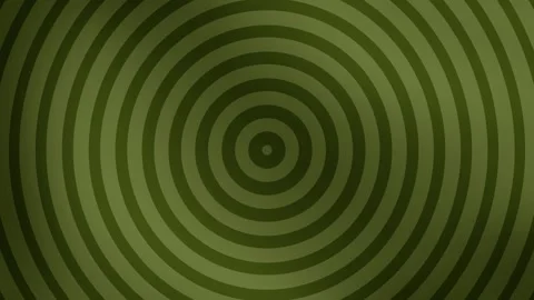 Circular hypnotic olive green pattern with concentric circles, prints, textiles Stock Footage 316831971