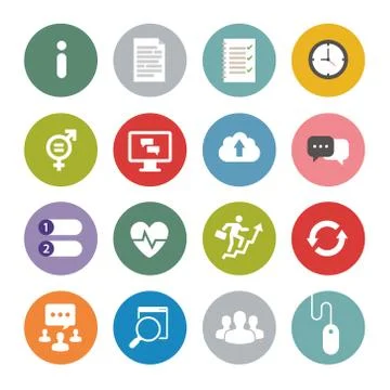 Circular Icon Set Stock Illustration