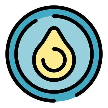 Circular icon showing water resources management and conservation Ilustración de archivo