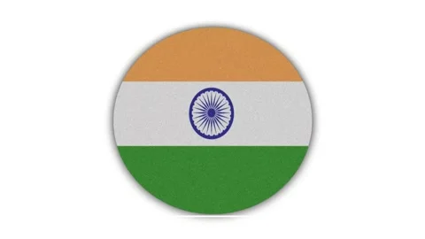 Circular India Flag Animation Clip Stockbeeldmateriaal 331621619