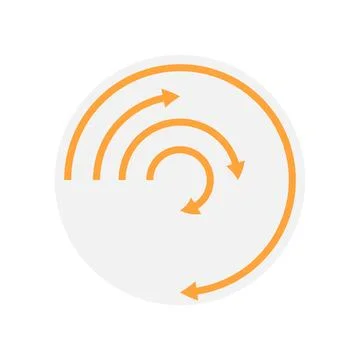 Circular infographic chart design element with four arrows Stock Illustration