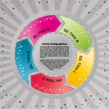 Circular infographic design template Stock-Illustration