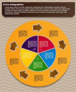 Circular infographic design template 스톡 일러스트