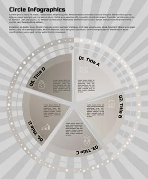 Circular infographic design template Stock Illustration