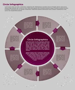 Circular infographic design template 스톡 일러스트