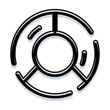 Circular infographic diagram with connecting elements Stock Illustration